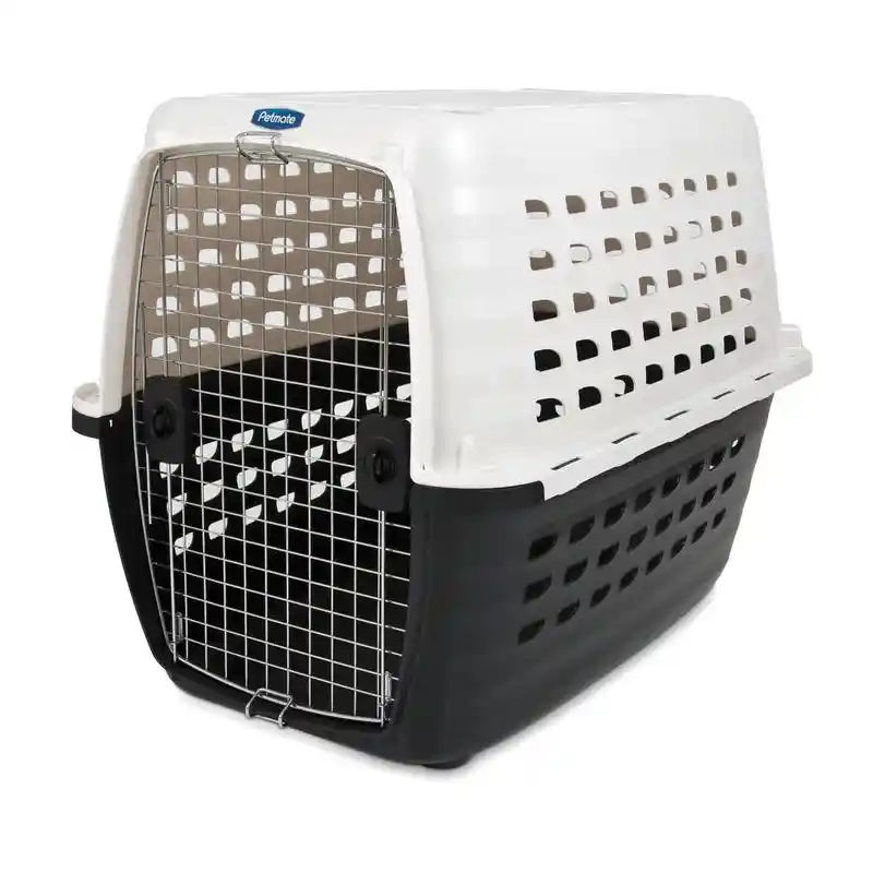 Compass Kennel 40in 70-90lb Wht/Blk
