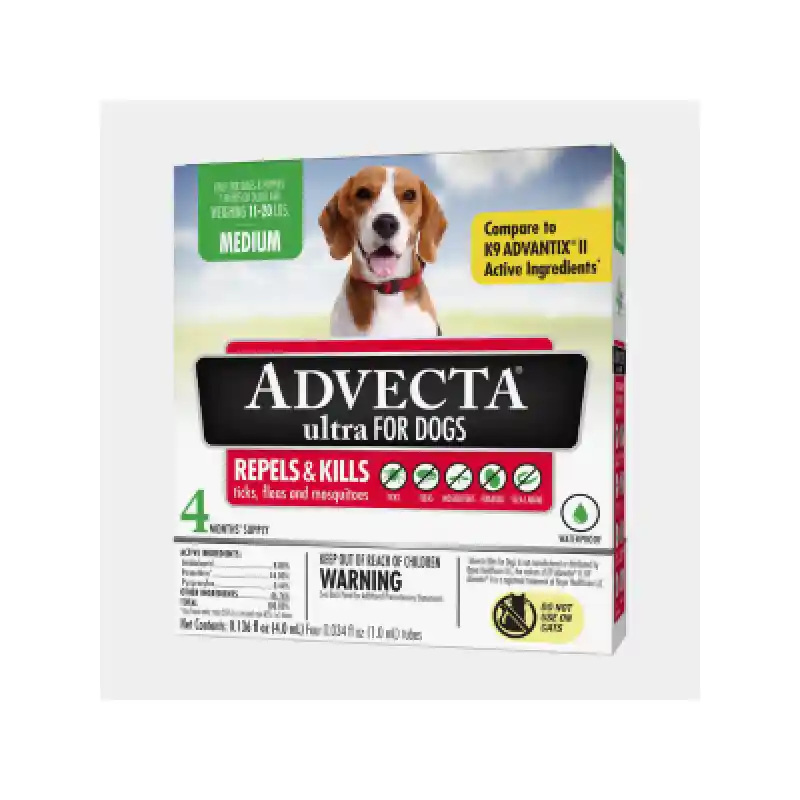 ADVECTA ULTRA MEDIUM DOG 11-20LBS 4PK