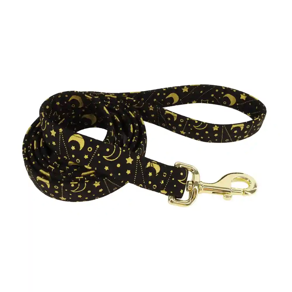 Metallic Leash Blk Galaxy 5/8"x6'