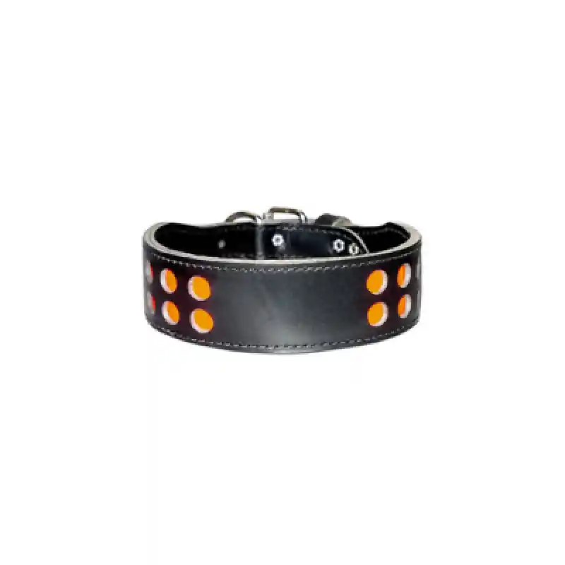 2" DF Leather Refl Tape Blk 23"