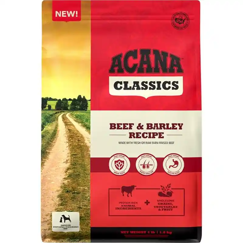Acana Dog Classics Beef Barley 4lb