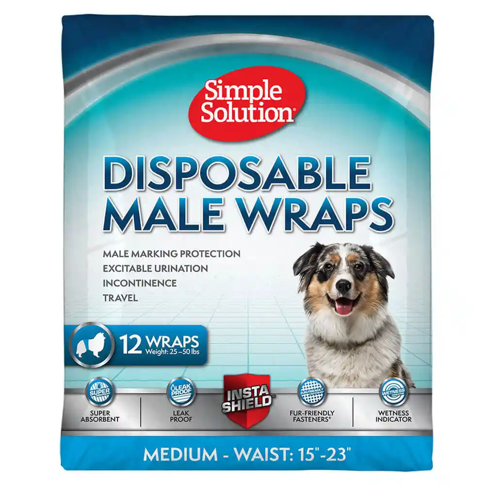 Disposable Male Wrap Med 12pk