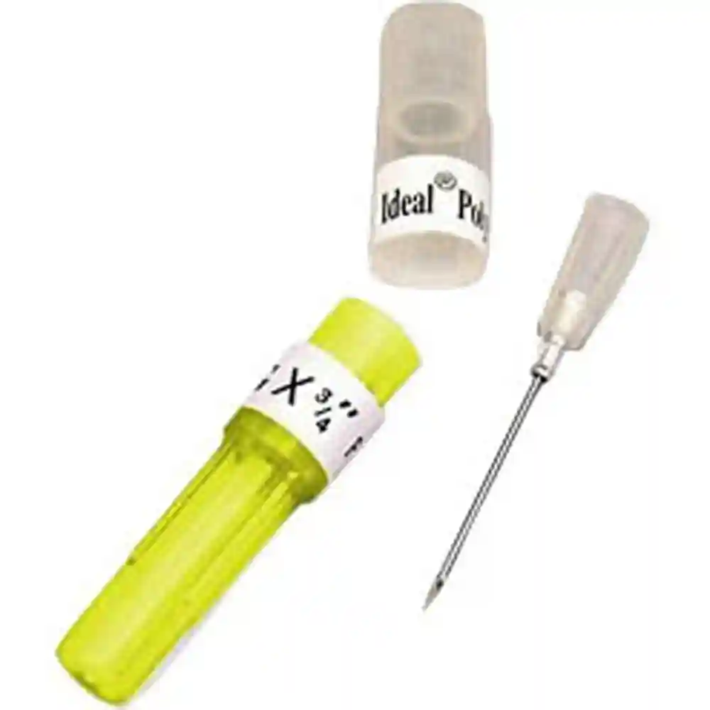 DISP NEEDLE 22x1 POLY HUB 100ct