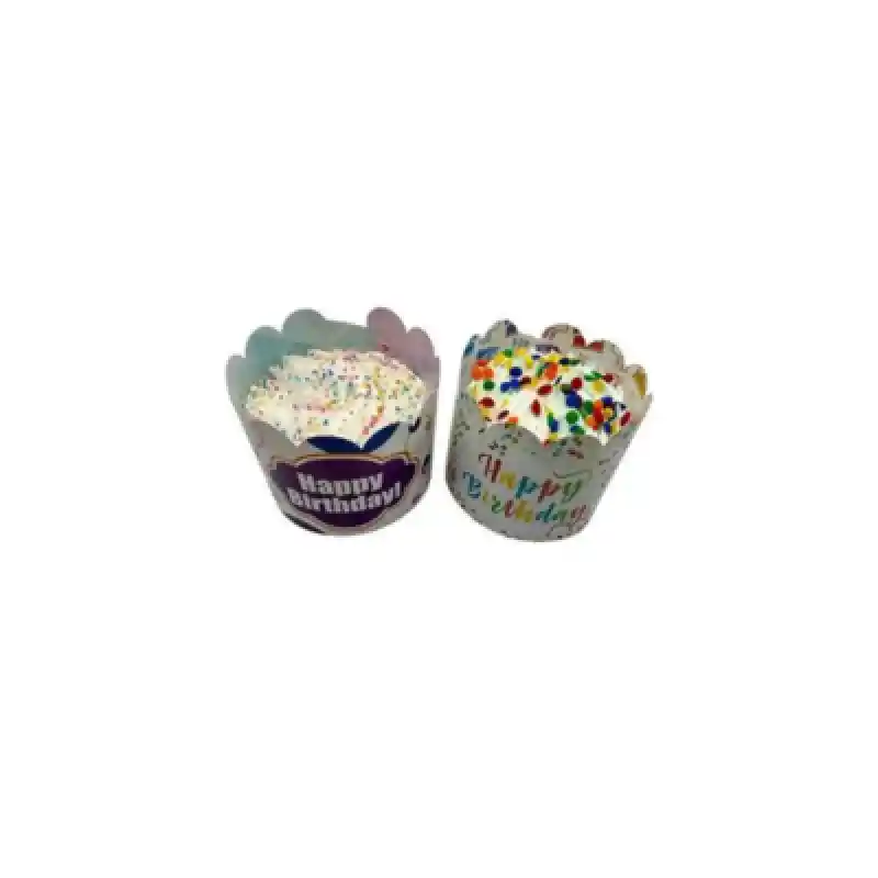 Birthday Cupcakes Layered w Candle