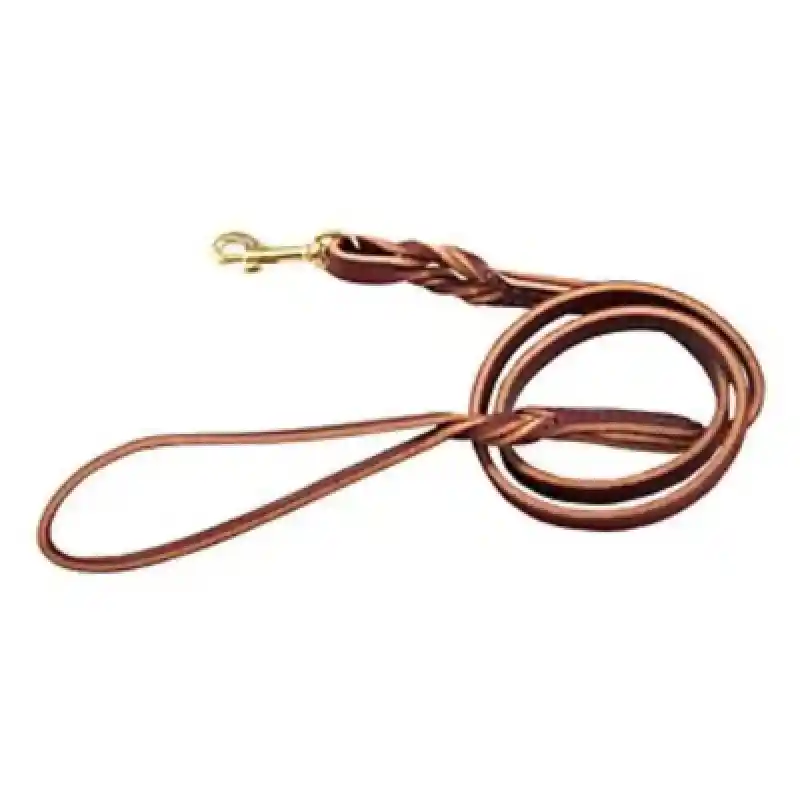 Braid Leather Lead Latigo 4x5/8 Bu