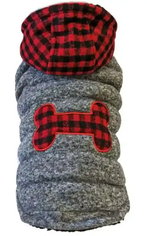 Buffalo Plaid Coat Gray Medium