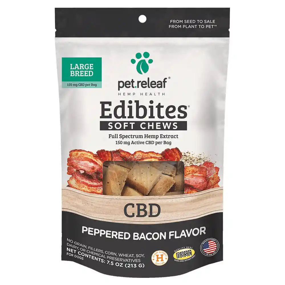 Pet Releaf Stress Peppered Bacon Large 7.5oz