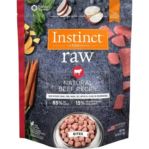 Instinct Raw Beef Bite Dog 6#