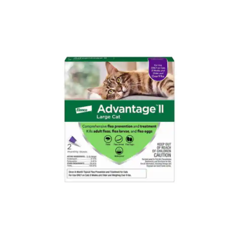 Advantage Ii Cat Purple 2pk +9