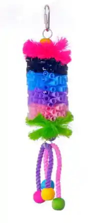 Straw Stacker bird toy