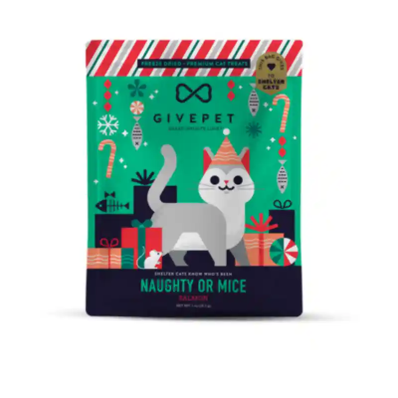 Givepet Holiday Cat Treat Naughty Or Mice Salmon