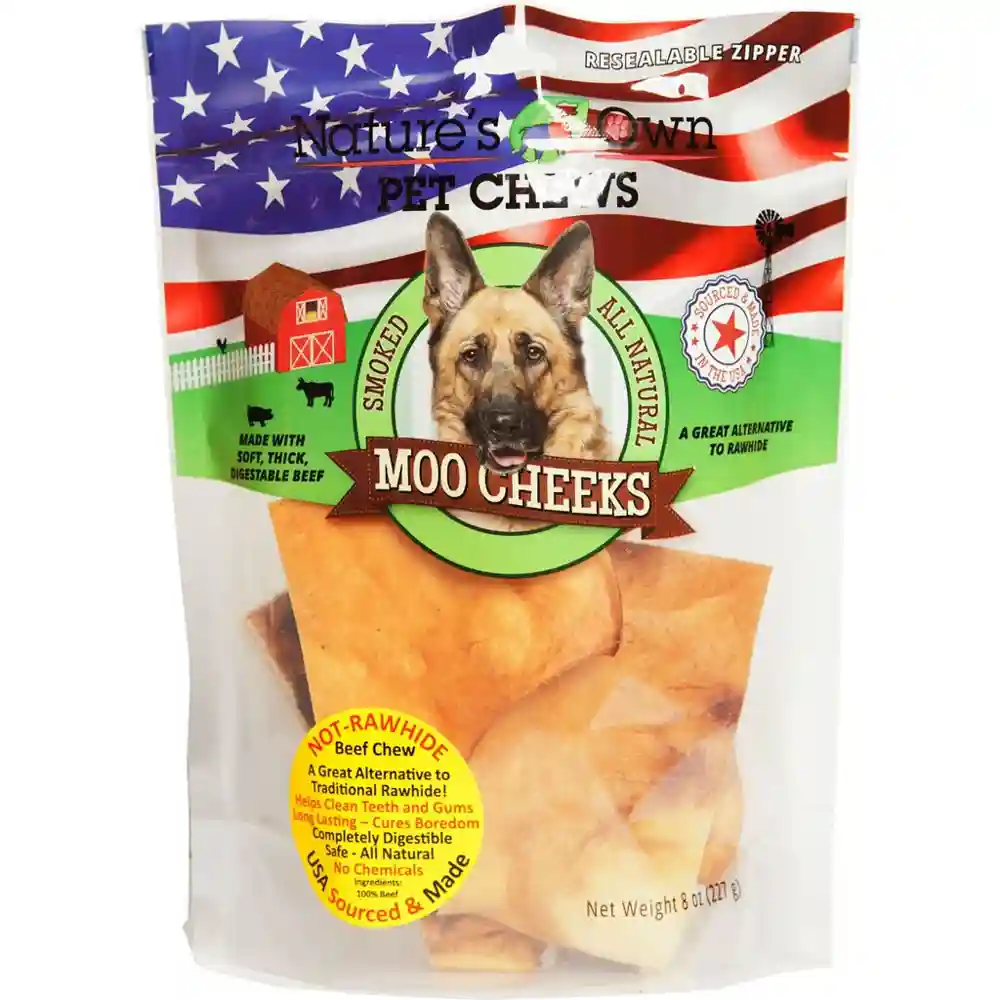 Not Rawhide Moo Cheeks - 8oz Bag