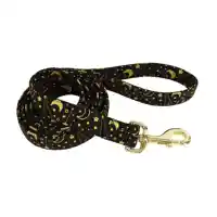 Metallic Leash Blk Galaxy 5/8"x6'