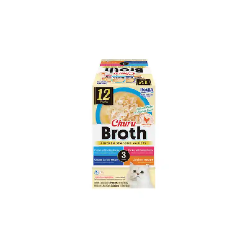 Inaba Churu Broth Chicken Seafood Variety 12pk