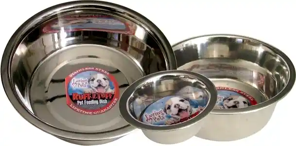 Ruff N Tuff Traditional Stainless Steel Dish 1qt