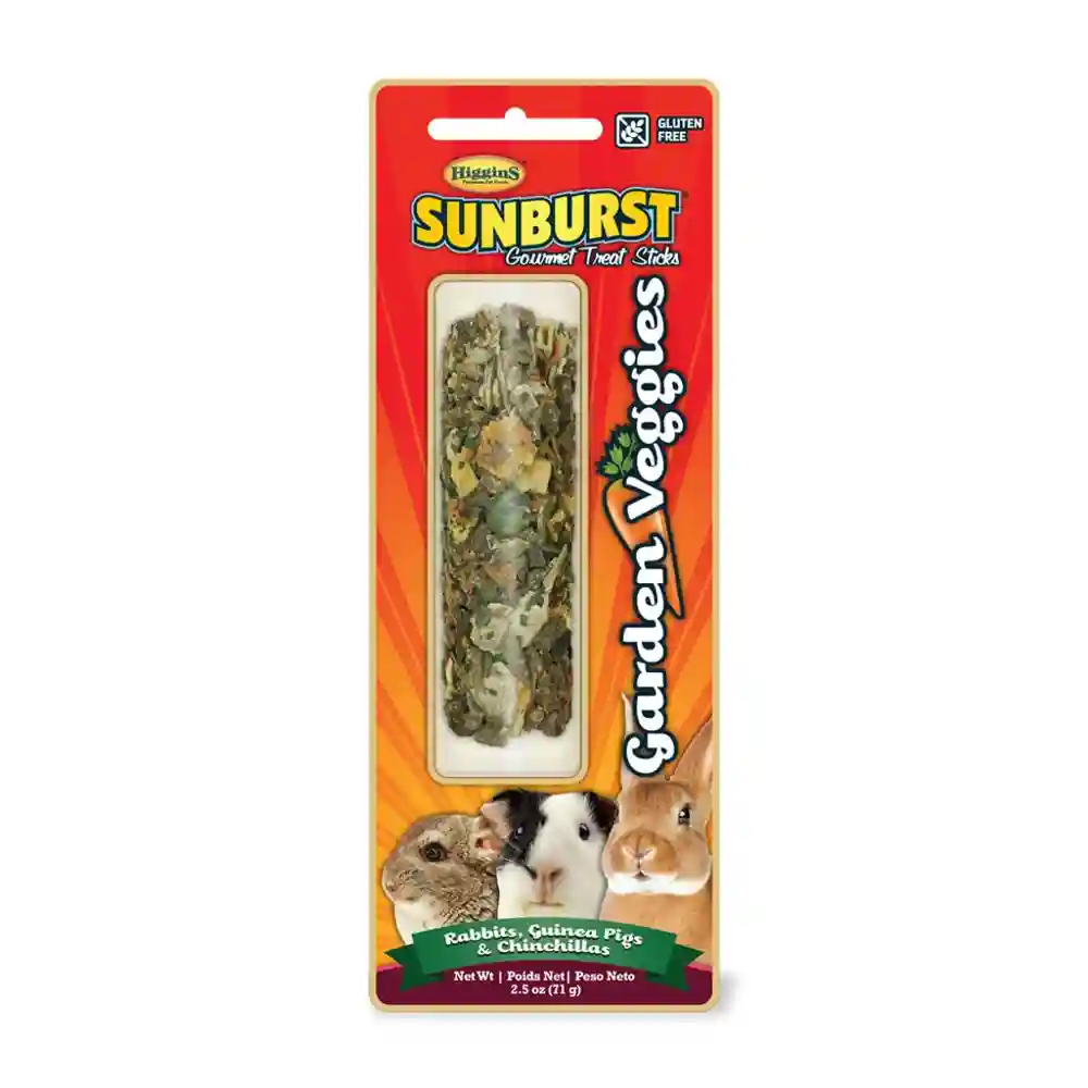 Sunburst Gourmet Treat Stick Garden Veg - 2.5-oz P