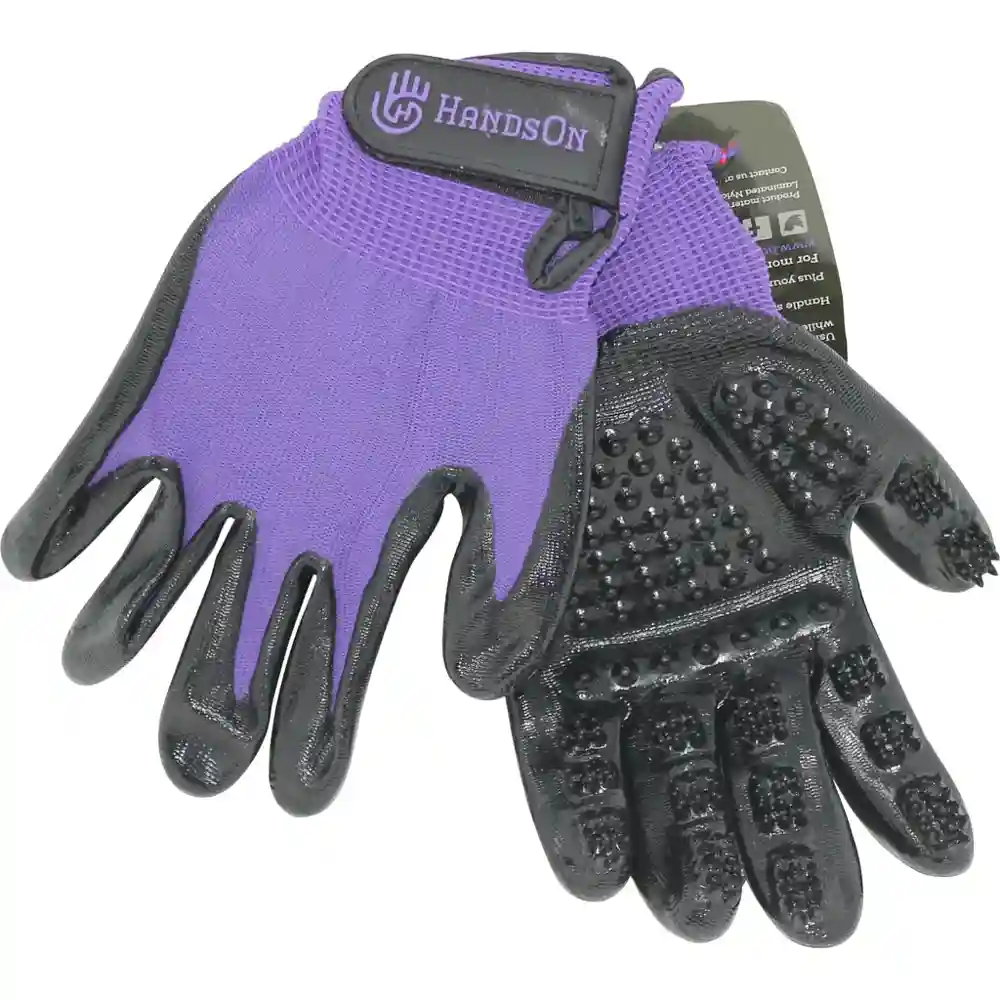 Bathing/Grooming Gloves Purple Large