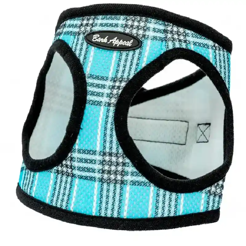 Blue Plaid Mesh Step In Harn XS