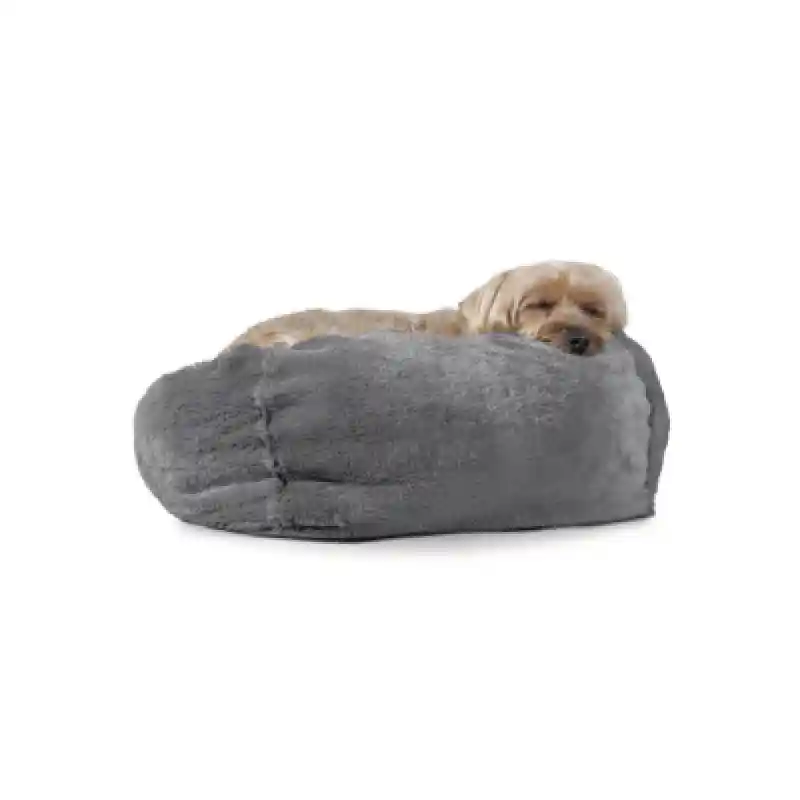 Plush Ball Pet Bed 18" S Gray