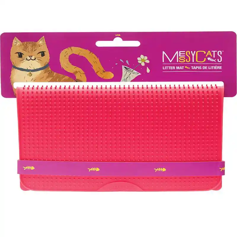 Messy Cat Litter Mat Red