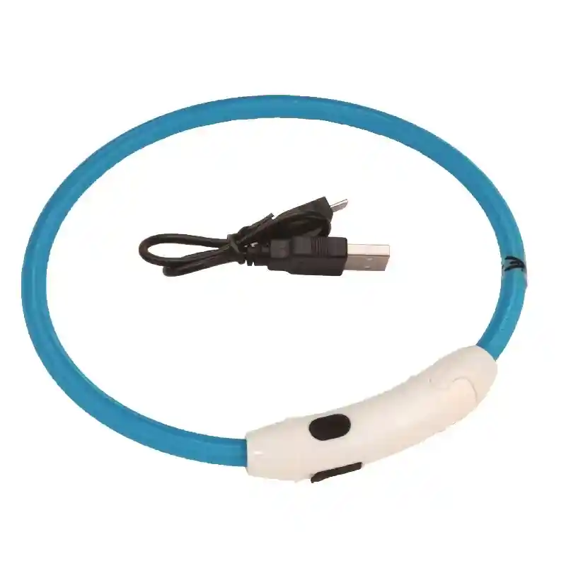 Usb Light-up Neck Ring, Blue, 16"