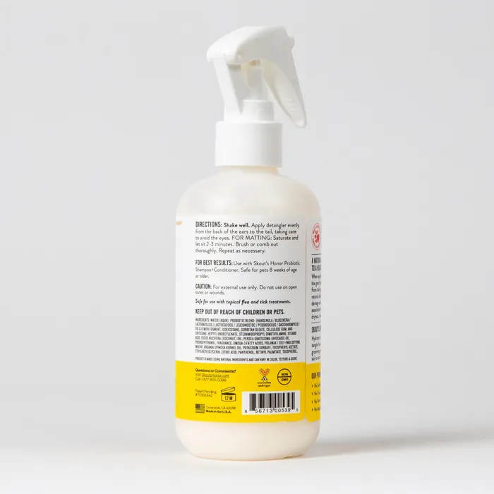 Skout's Honor Probiotic Detangler Honeysuckle 8 oz back