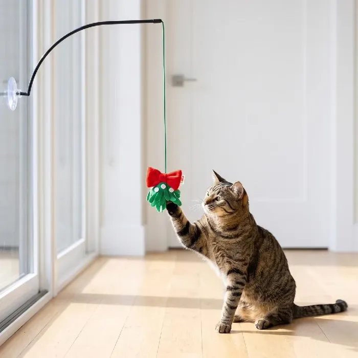 Holiday Connects Mistletoe Cat