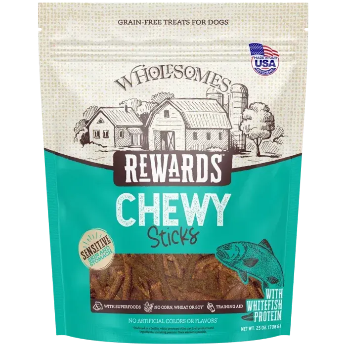 Mpf Wholesomes Rewards Chewy Sticks Whitefish 25oz