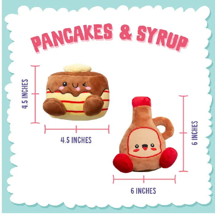 Sungarooz Pancake And Syrup Plush Dog Toys