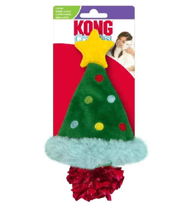 Kong Holiday Crackles Christmas Tree Cat Toy