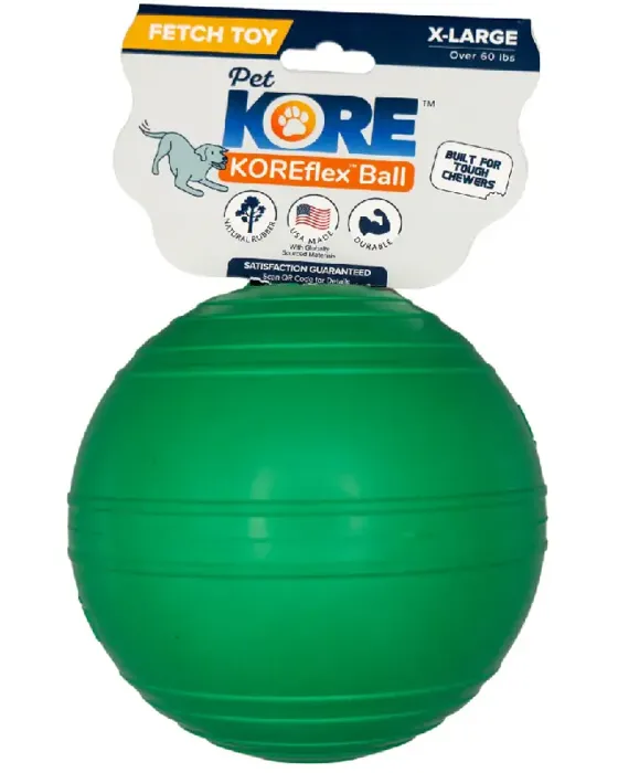 Petkore Koreflex Ball For Dog, Green, 4.75