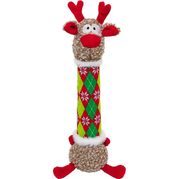 Kong Holiday Shakers Luvs Argyle Reindeer