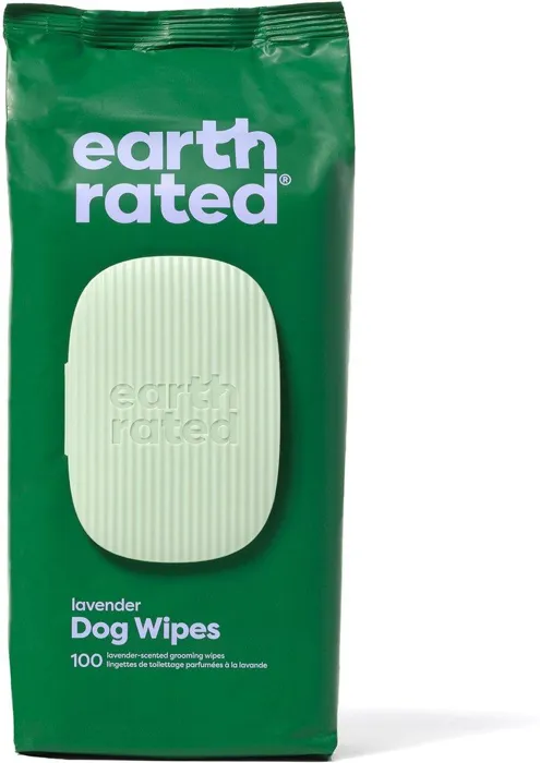 Earth Rated Grooming Wipes Lavender 100-ct