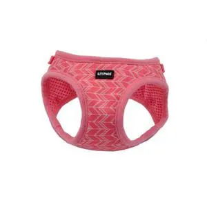 Canvas Dog Harnes - Pink Tribal Chevron Xsml 3/8"