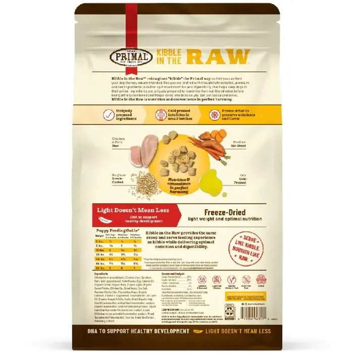 Kibble in the Raw Puppy Chicken 1.5lb