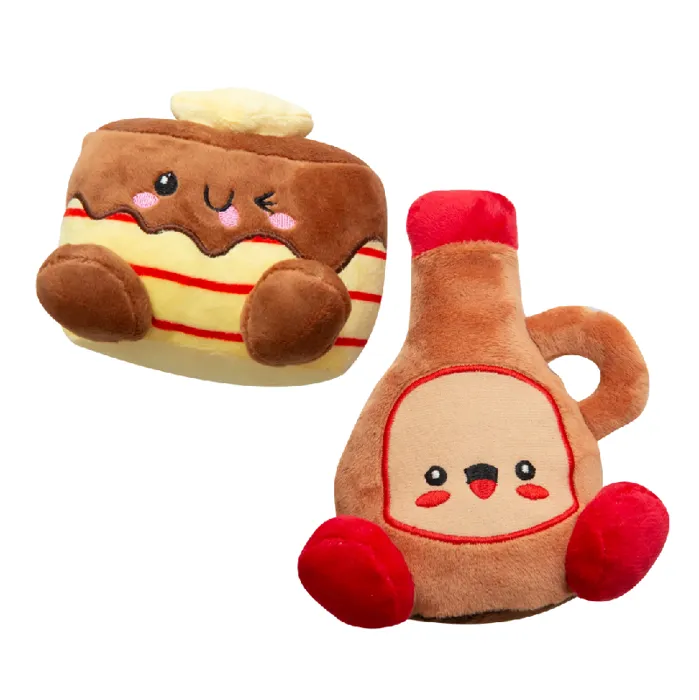 Sungarooz Pancake And Syrup Plush Dog Toys