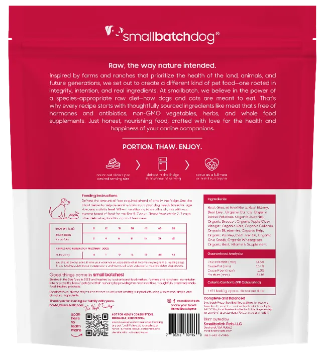 Small Batch Frozen Raw Sliders Beef 3-lb