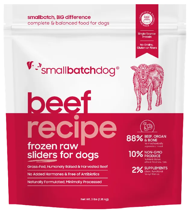 Small Batch Frozen Raw Sliders Beef 3-lb