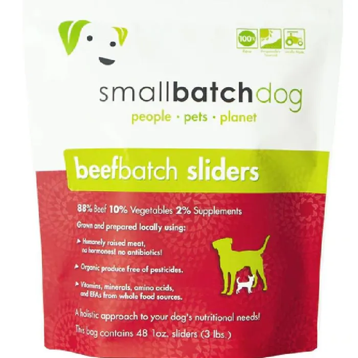 Small Batch Dog Frozen Sliders Beef 3 Lb