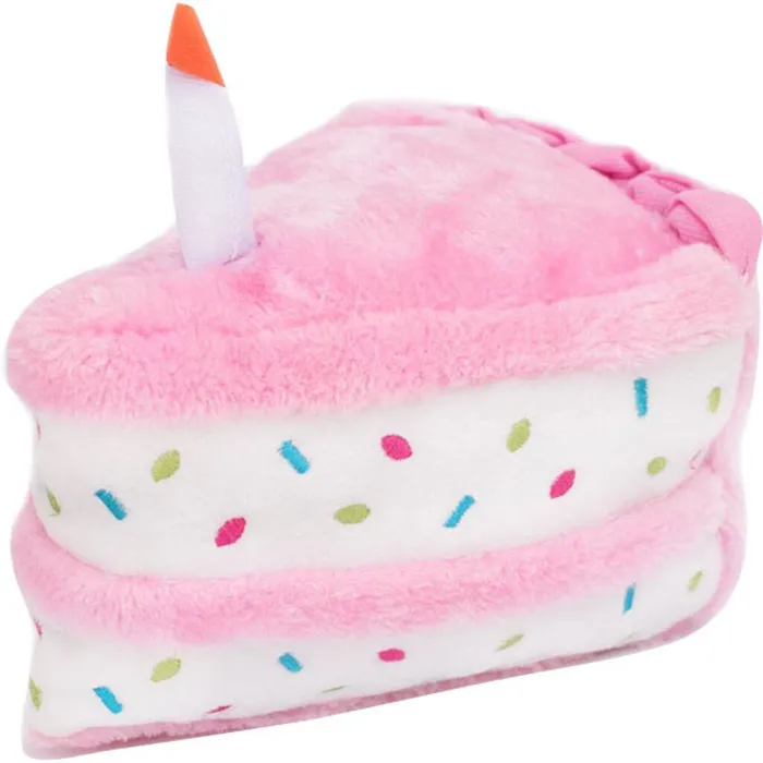 Nomnomz Plush Pink Birthday Cake Dog Toy Plush Toy