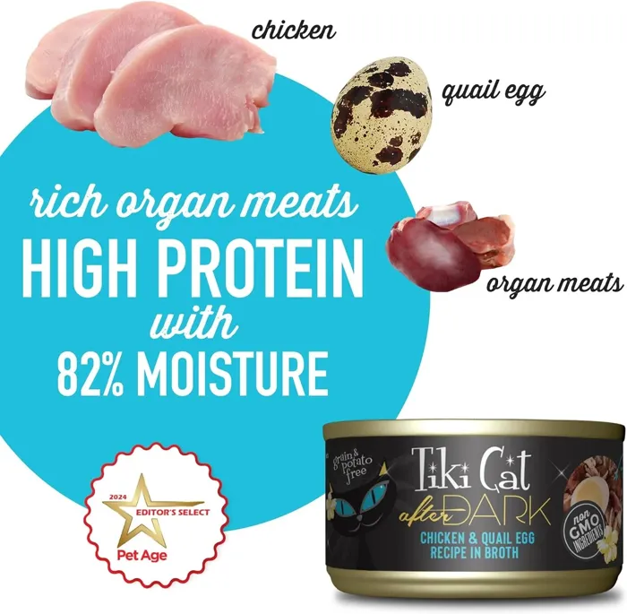 Tiki Cat After Dark Chicken Quail 2.8-oz