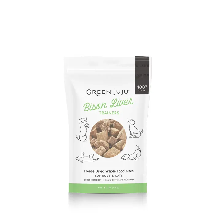 Green Juju Dog Bison Liver Training Treat 3-oz