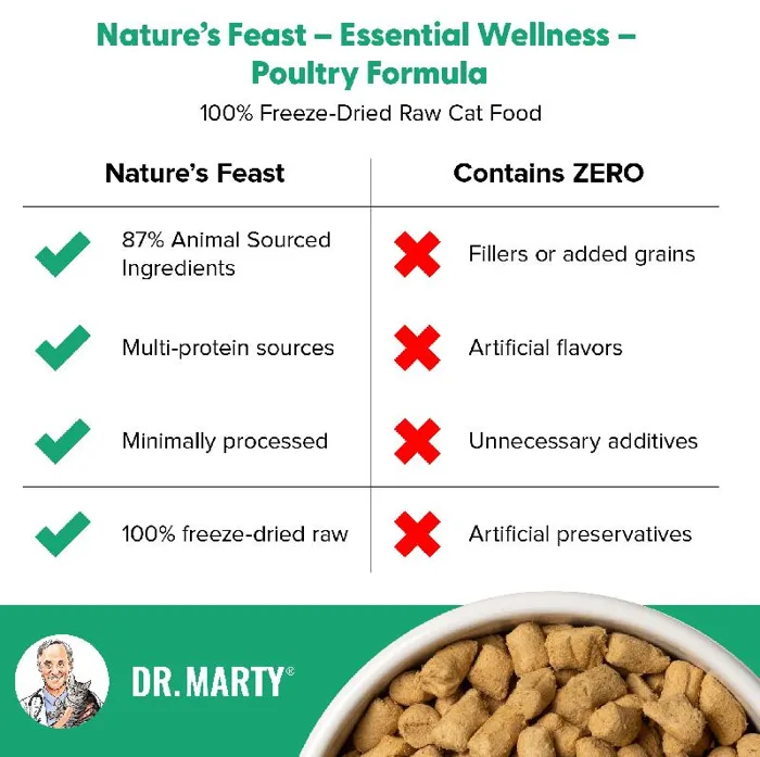 Dr. Marty's Nature's Feast Essential Wellness Fd Poultry Cat 12-oz