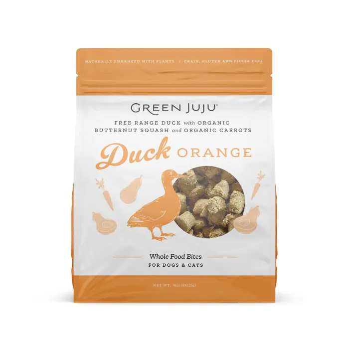 Green Juju Duck Orange Frz-drd Food Bites 18-oz