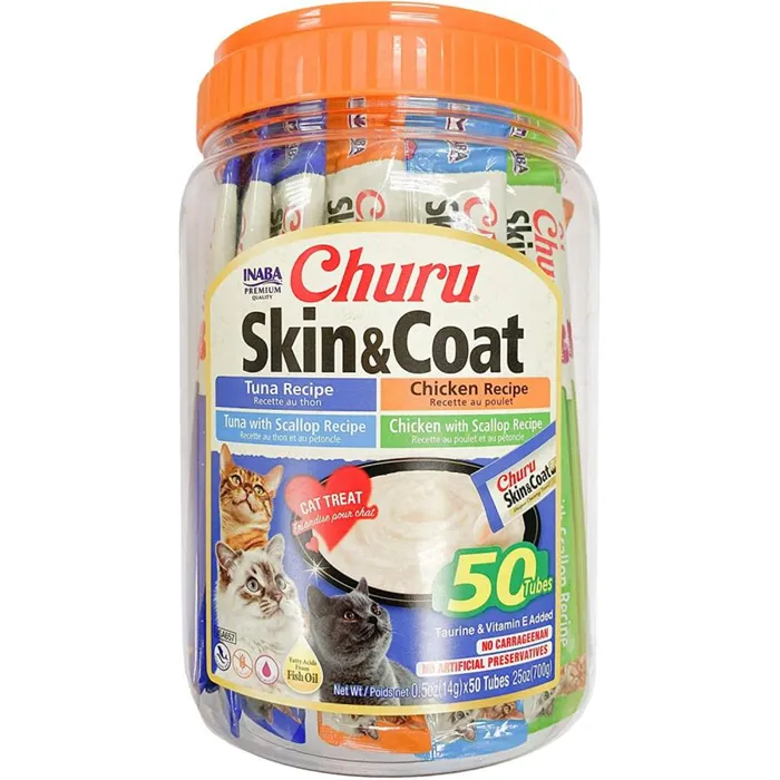 Inaba Cat Churu Skin & Coat 50 Tubes