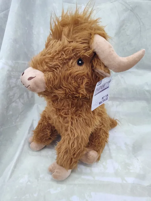 Multipet Highland Cow Shaggy brown side view