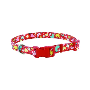 Pets In the Classroom Styles Adjustable Dog Collar Hearts For a Cause Med - 3/4" X 14-20"
