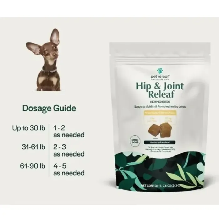 Hip & Joint Releaf PB Banana Edibites 7.5oz 3 MG