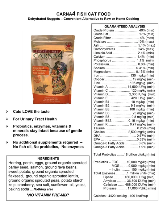 Carna4 air Dried Fish Recipe Cat 4-lb