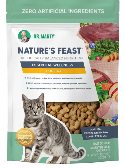 Dr. Marty's Nature's Feast Essential Wellness Fd Poultry Cat 12-oz